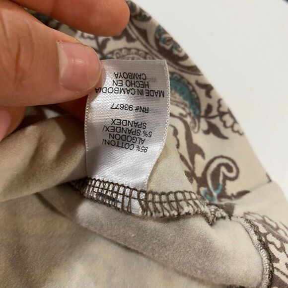 SB Active Women’s Tank Top Medium – Brown Paisley Print Athletic Top Yoga Workou - Picture 7 of 7